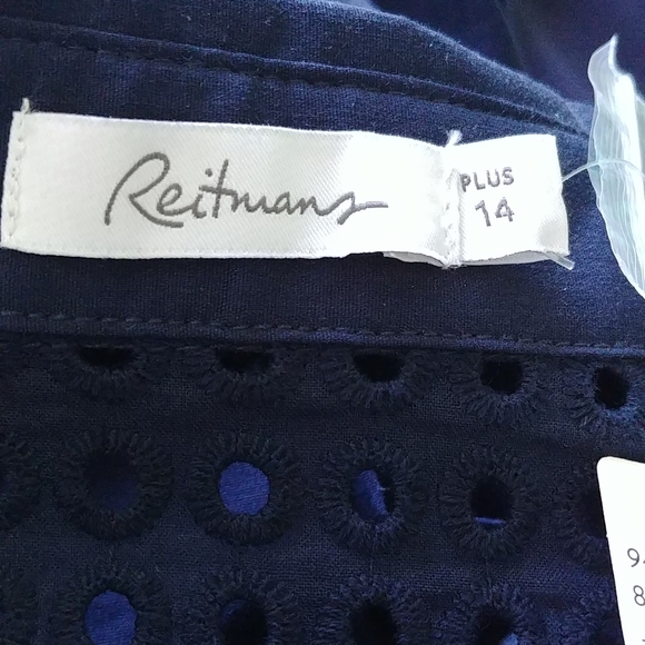 NWT, SIZE 14, 70% COTTON, 27% POLYESTER, 3% ELASTHANNE/SPANDEX, DARK BLUE COLOR - Picture 9 of 13